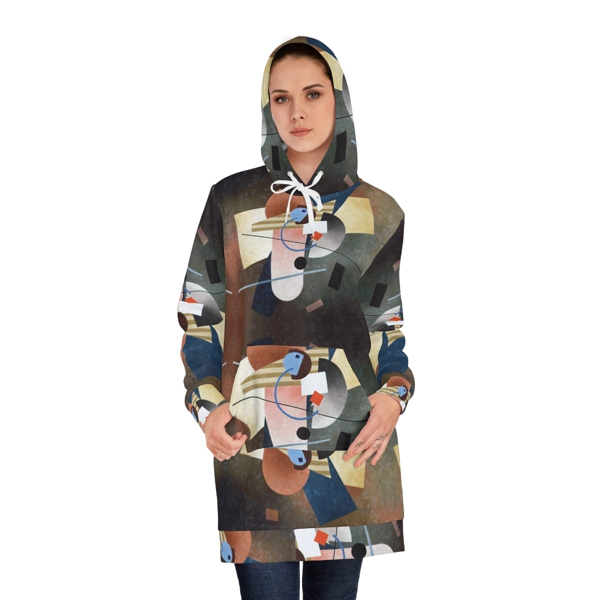 Womens Hoodie Art Dress, Artist Paul Kelpe, Artwork 